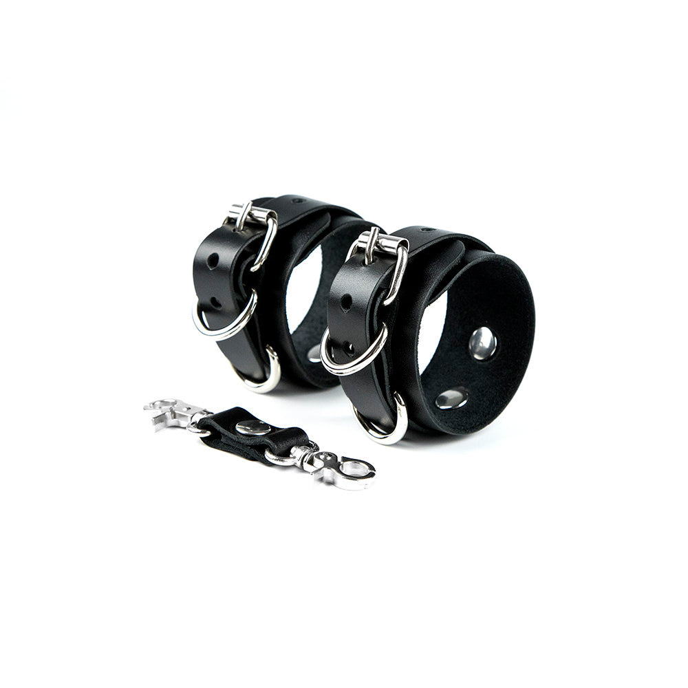 Black bondage cuffs