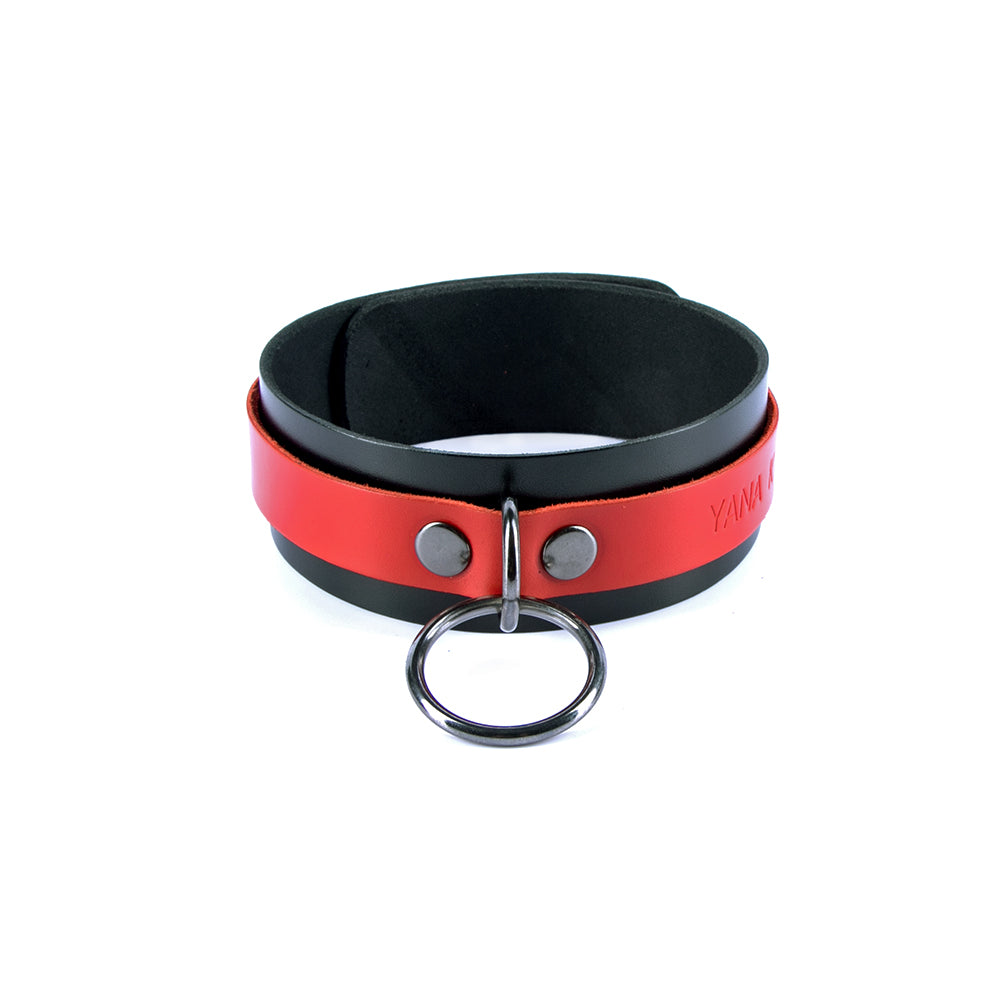 Black and Red bondage collar