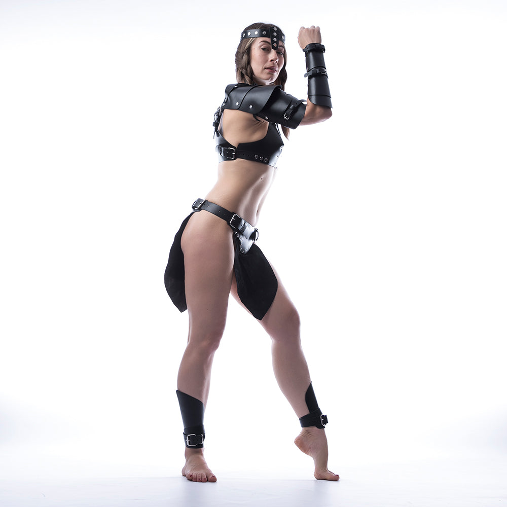 Female warrior leather costume