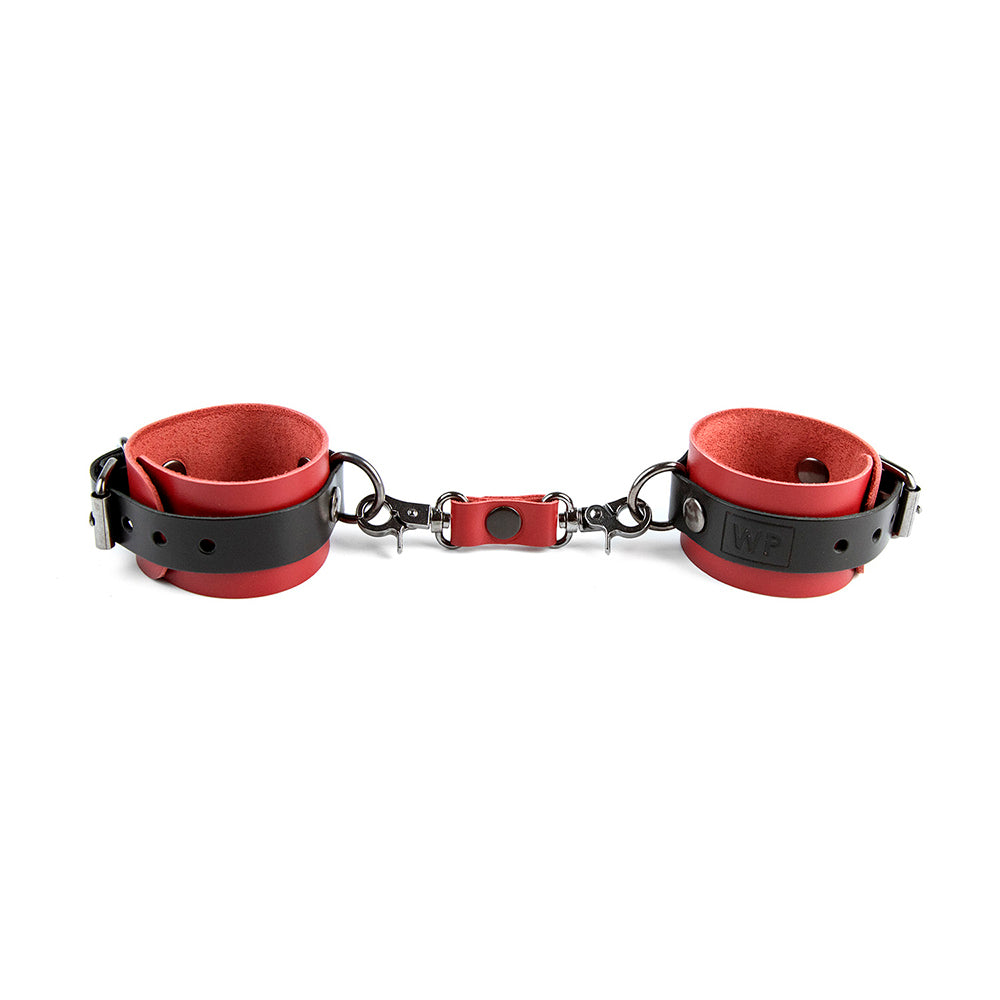 Red and Black leather restraints