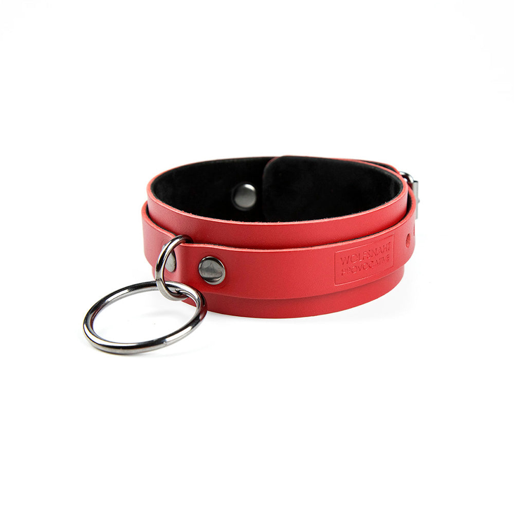 Red leather bondage collar